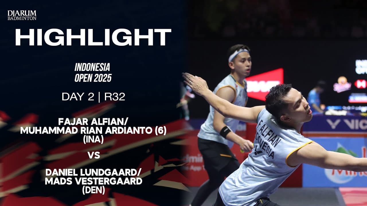 Thumbnail Fajar/Rian tancap gas!Menang meyakinkan atas Daniel Lundgaard/Mads Vestergaard