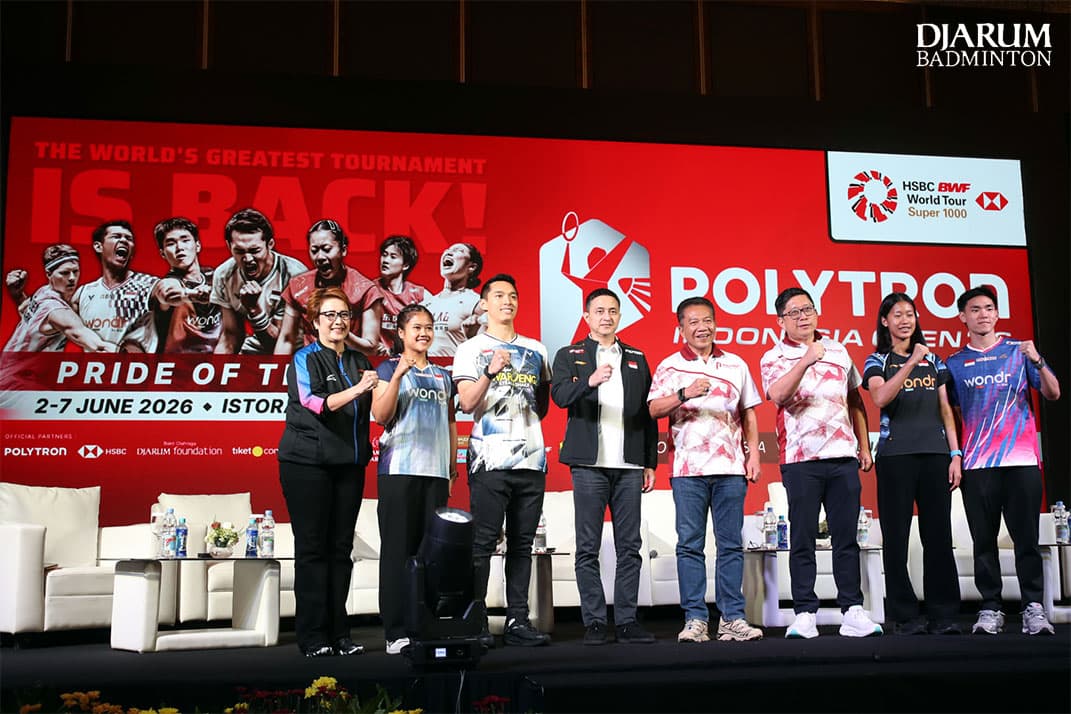 Photo of Sesi foto jumpa pers Polytron Indonesia Open 2026